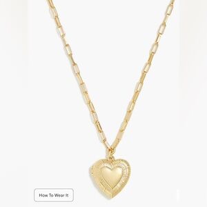 J crew heart necklace NWT